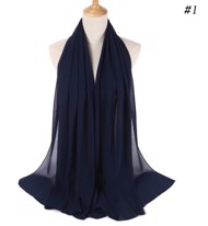 Chiffon Sjal, navy